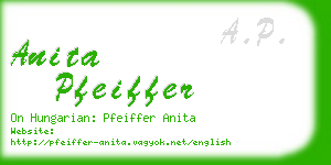 anita pfeiffer business card